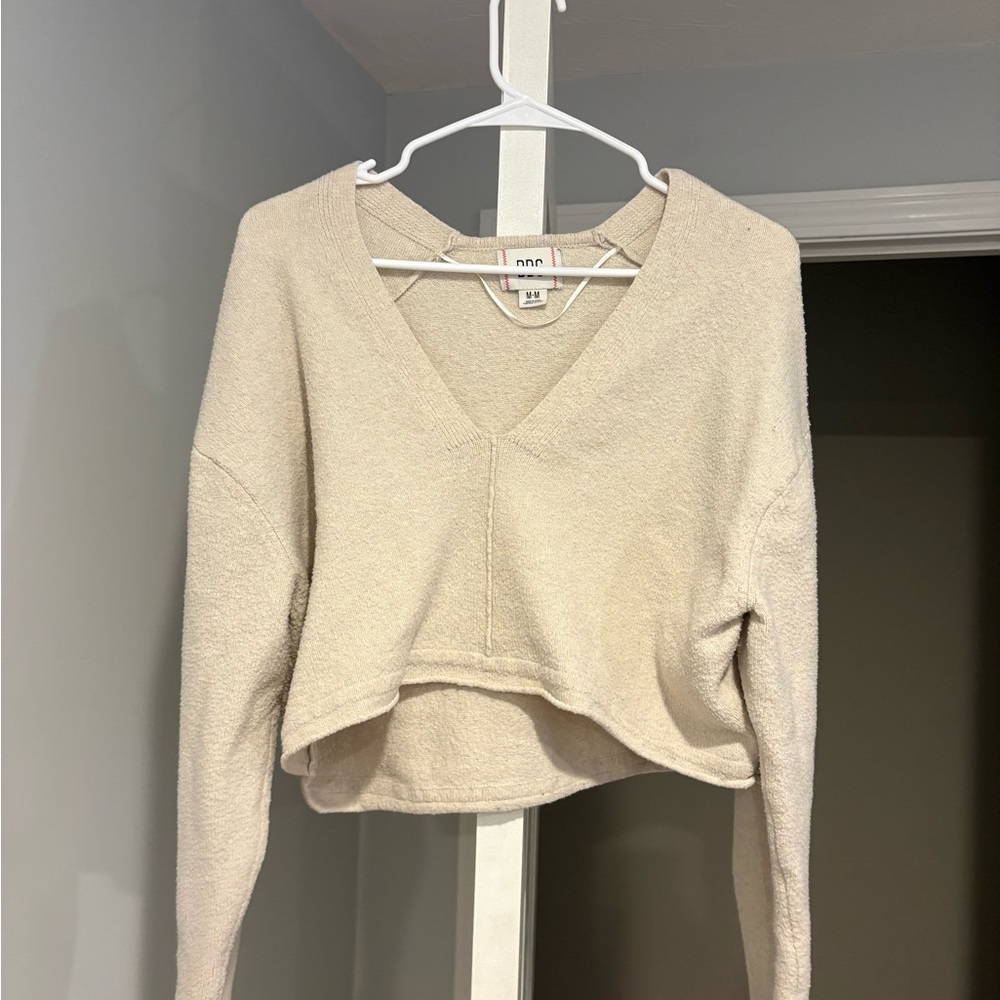 Urban Outfitters Cream V-Neck Sweater